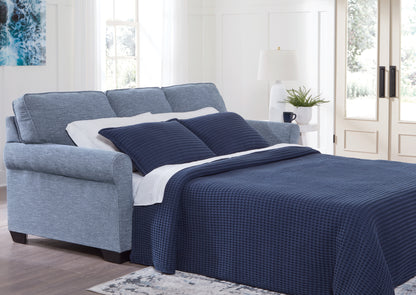 Stuart Furniture Outlet - Ashley Furniture - Carissa Manor Living Room - Queen Sofa Sleeper / Denim - 3260439