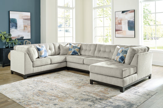 Stuart Furniture Outlet - Ashley Furniture - Maxon Place Sectional - RAF 3-Piece Sectional with Chaise / Stone - 33004S1