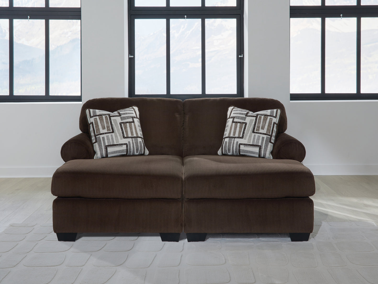 Stuart Furniture Outlet - Ashley Furniture - Kimlee Sectional - RAF 2-Piece Super Chaise / Chocolate - PC35603S4