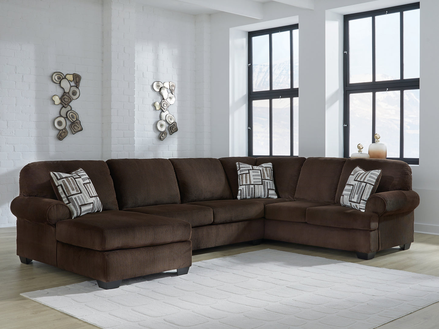 Stuart Furniture Outlet - Ashley Furniture - Kimlee Sectional - RAF 2-Piece Super Chaise / Chocolate - PC35603S4