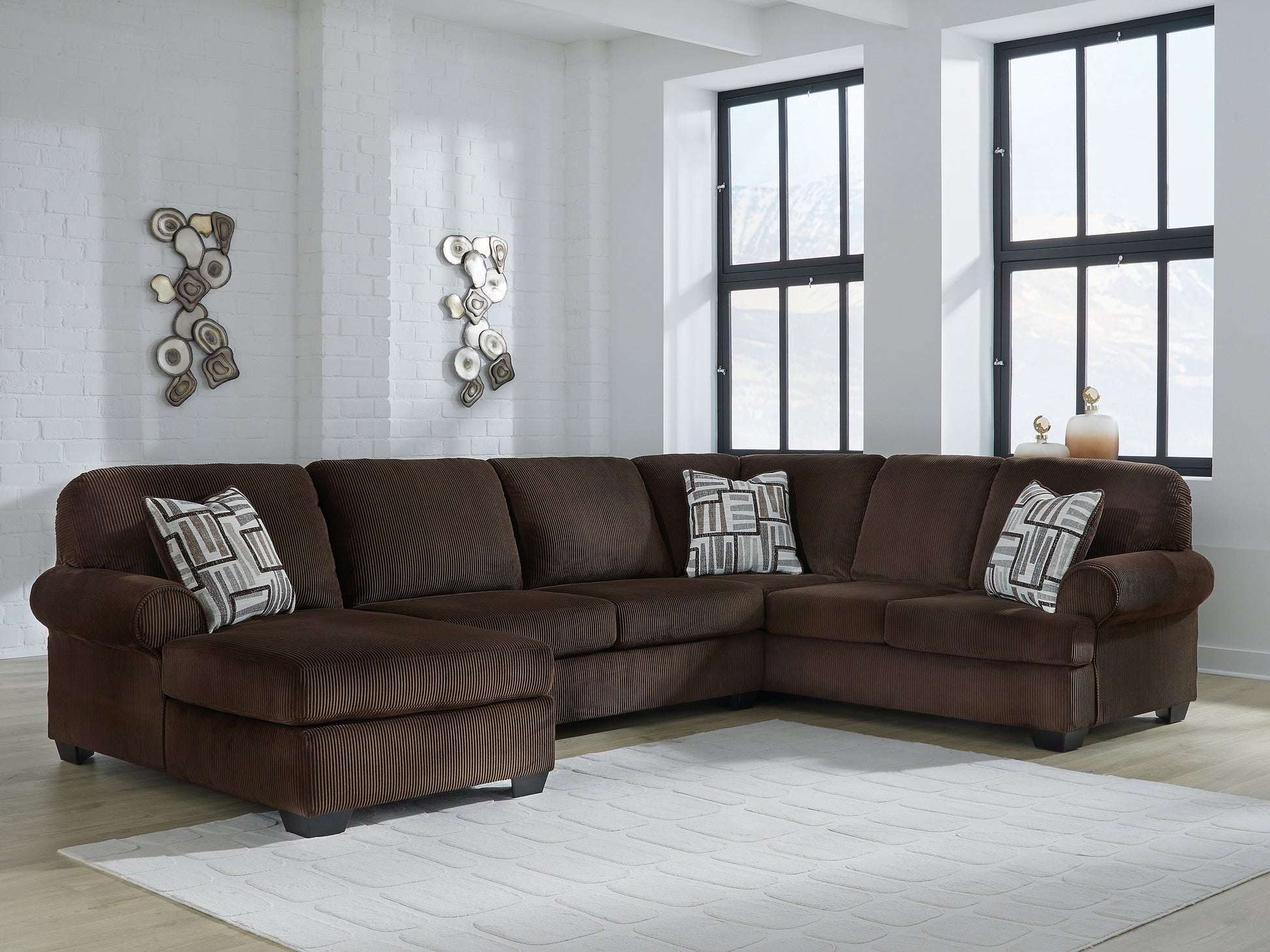 Stuart Furniture Outlet - Ashley Furniture - Kimlee Sectional - RAF 2-Piece Super Chaise / Chocolate - PC35603S4