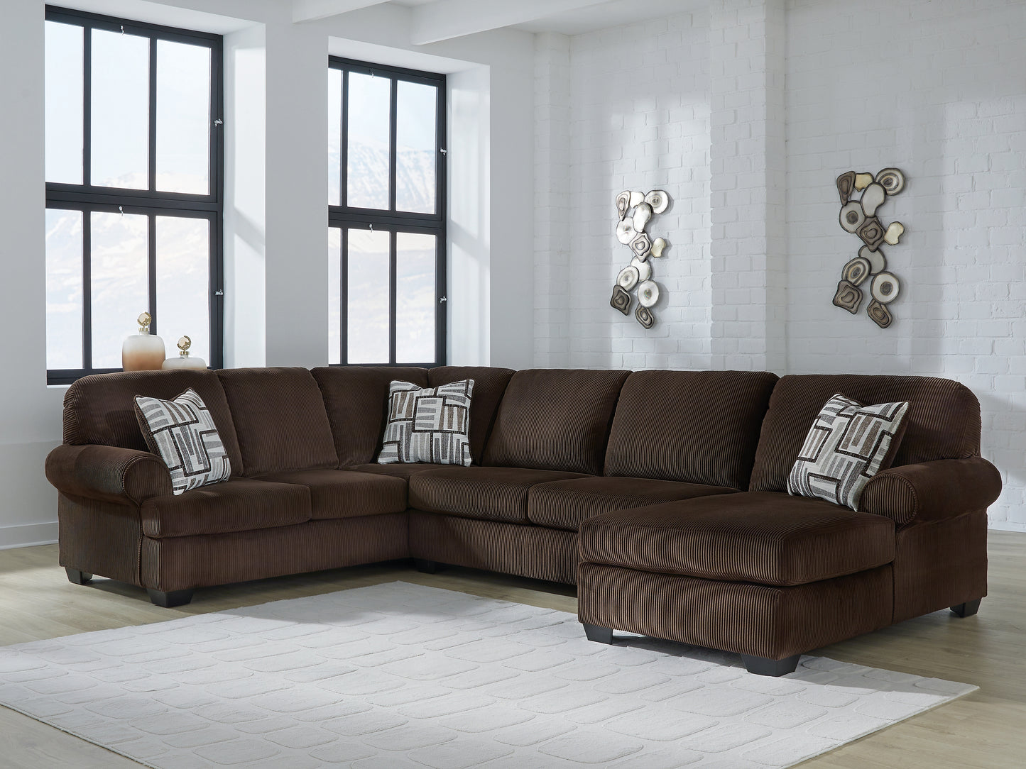 Stuart Furniture Outlet - Ashley Furniture - Kimlee Sectional - LAF 3-Piece Sectional with Chaise / Chocolate - PC35603S2