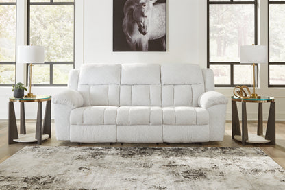 Stuart Furniture Outlet - Ashley Furniture - Frohn Living Room - Reclining Sofa / Snow - 3740588