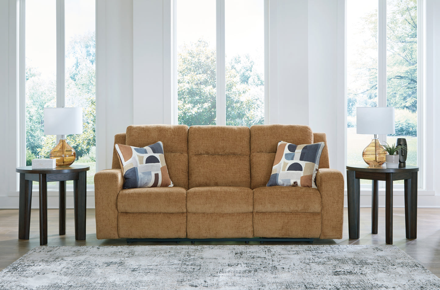 Stuart Furniture Outlet - Ashley Furniture - Kanlow Living Room - Reclining Sofa / Honey - 3860588
