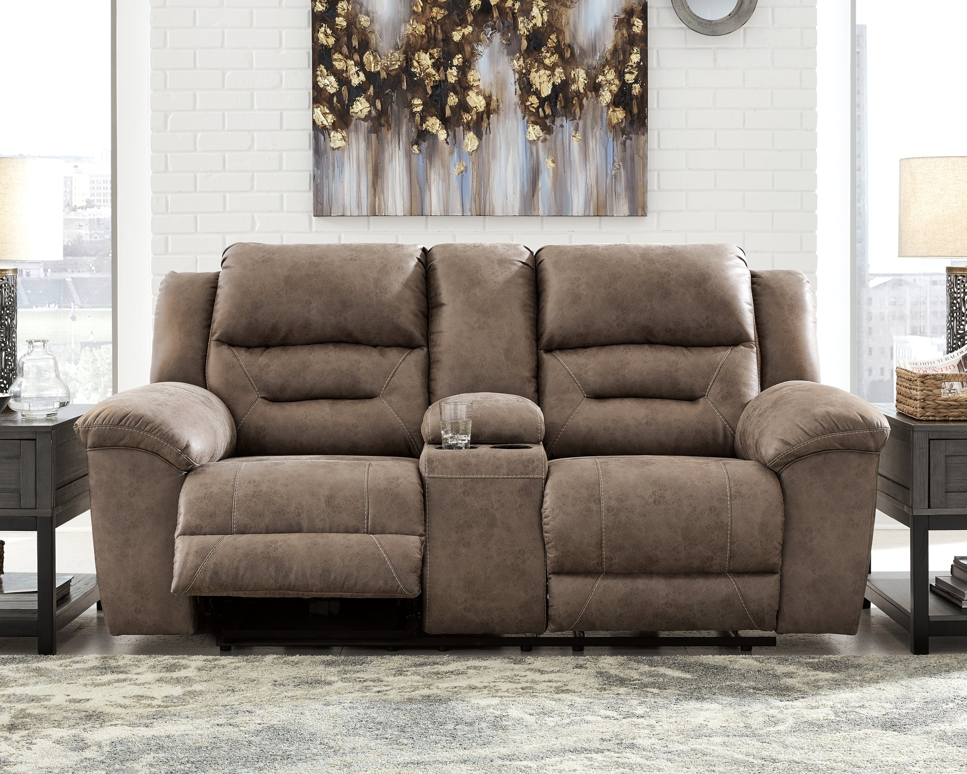 Stuart Furniture Outlet - Ashley Furniture - Stoneland Living Room - Rocker Recliner / Chocolate - 3990425