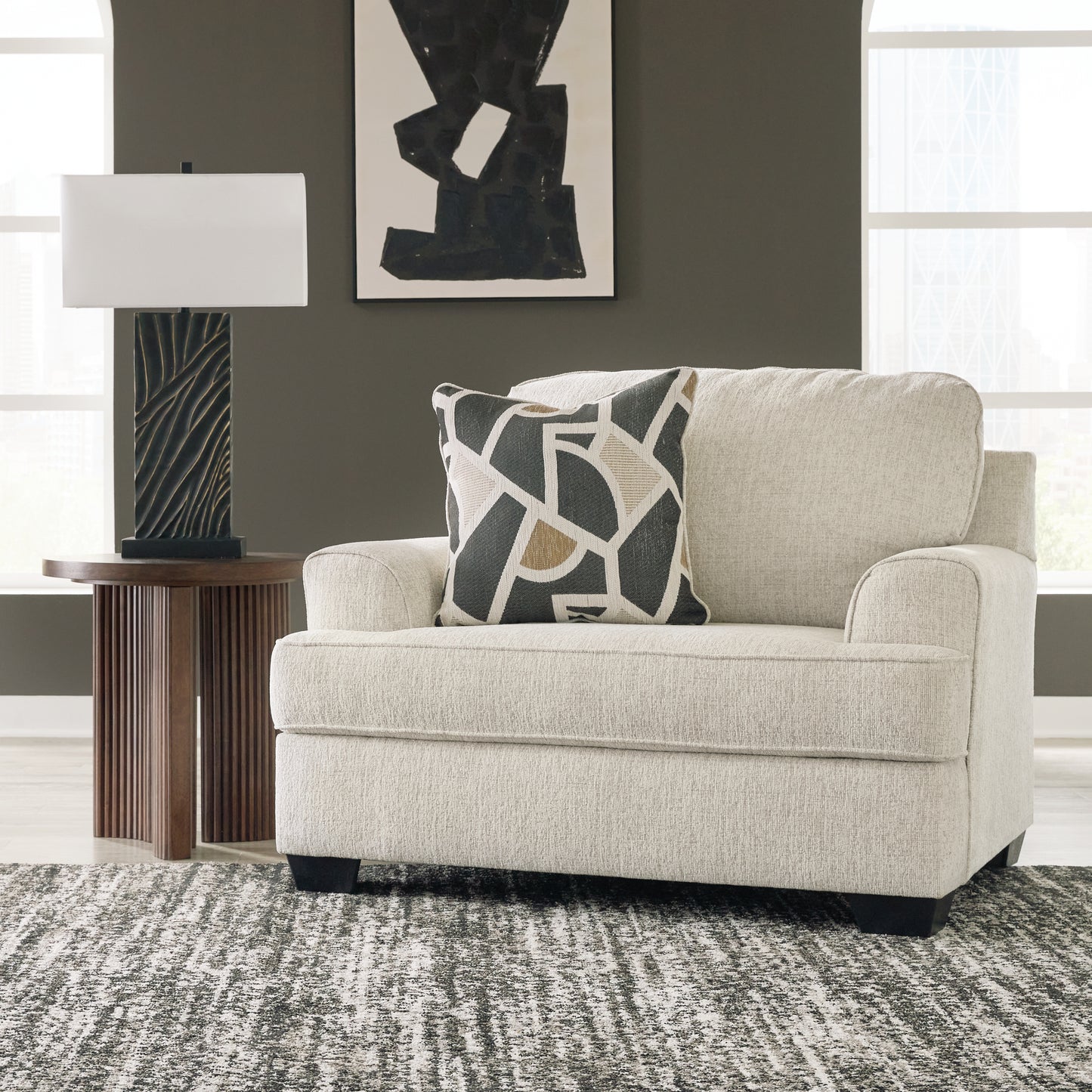 Stuart Furniture Outlet - Ashley Furniture - Heartcort Living Room - Chair and a Half / Quartz - 4460423