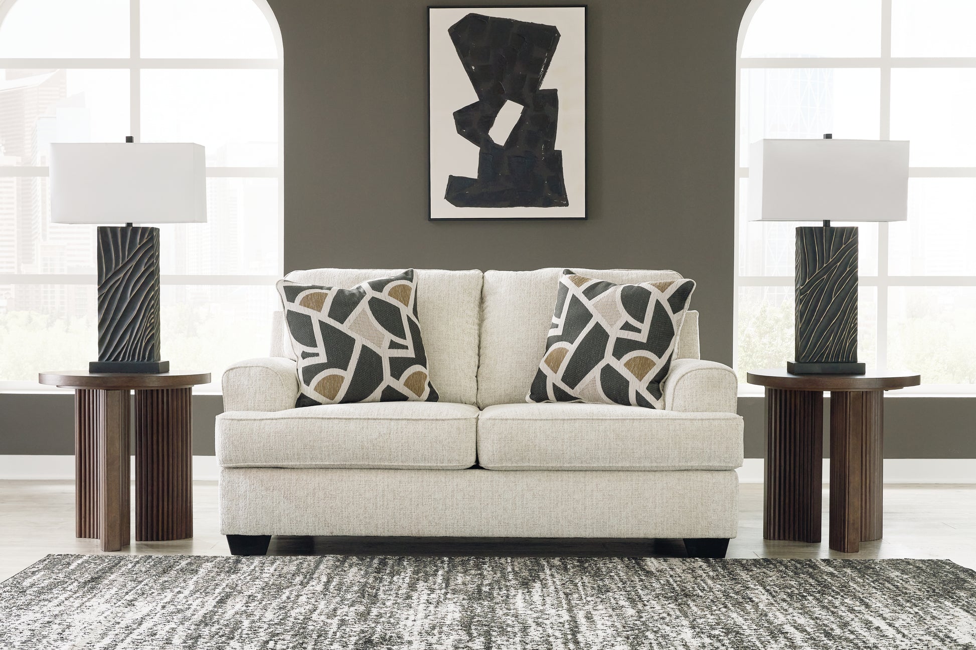Stuart Furniture Outlet - Ashley Furniture - Heartcort Living Room - Ottoman / Quartz - 4460414