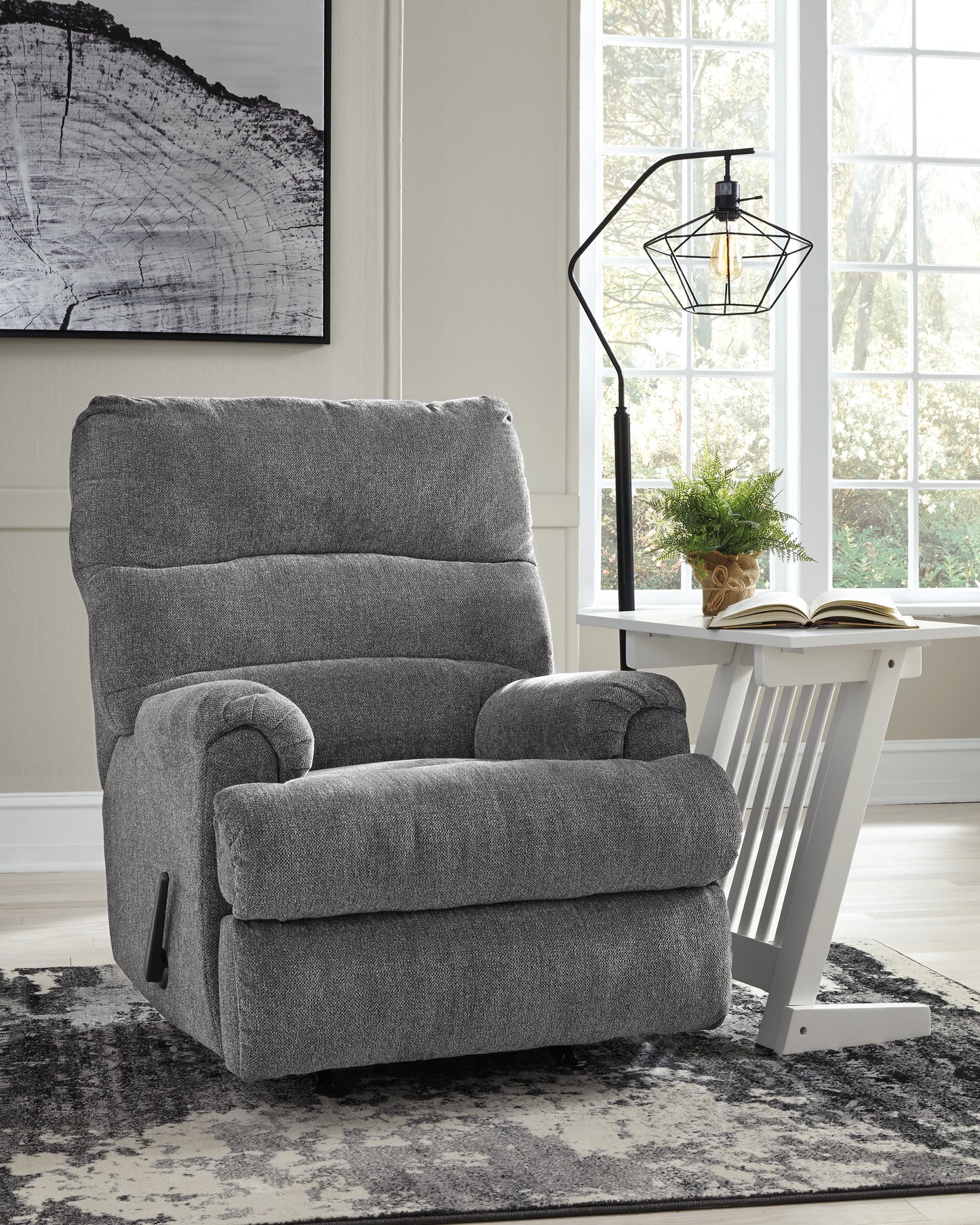Stuart Furniture Outlet - Ashley Furniture - Man Fort Living Room - Rocker Recliner / Graphite - 4660525