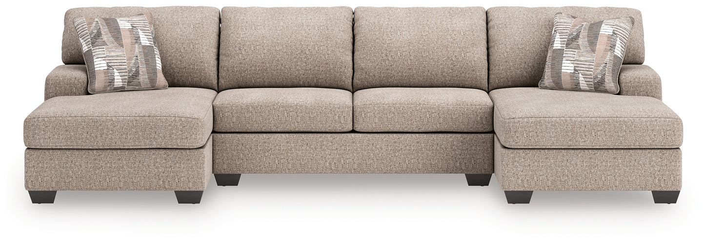 Stuart Furniture Outlet - Ashley Furniture - Newellen Sectional - LAF 3-Piece Sectional with Chaise / Hemp - 48404S6