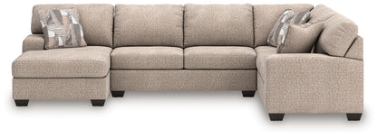 Stuart Furniture Outlet - Ashley Furniture - Newellen Sectional - RAF 3-Piece Sectional with Chaise / Hemp - 48404S5