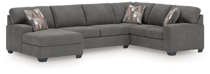 Stuart Furniture Outlet - Ashley Furniture - Newellen Sectional - RAF 3-Piece Sectional with Chaise / Greystone - 48405S1