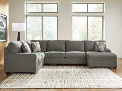 Stuart Furniture Outlet - Ashley Furniture - Revenna Sectional - LAF 3-Piece Sectional with Chaise / Greystone - PC48405S2