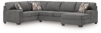 Stuart Furniture Outlet - Ashley Furniture - Newellen Sectional - LAF 3-Piece Sleeper Sectional with Chaise / Greystone - 48405S6