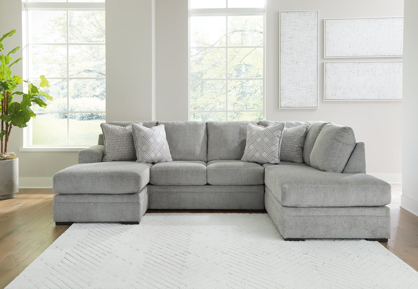 Stuart Furniture Outlet - Ashley Furniture - Casselbury Sectional - LAF 2-Piece Sectional with Chaise / Cement - 52906S1