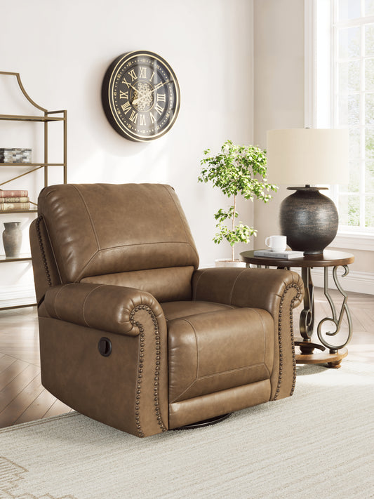 Stuart Furniture Outlet - Ashley Furniture - Chasemore Living Room - Swivel Glider Recliner / Granite - PC5590361