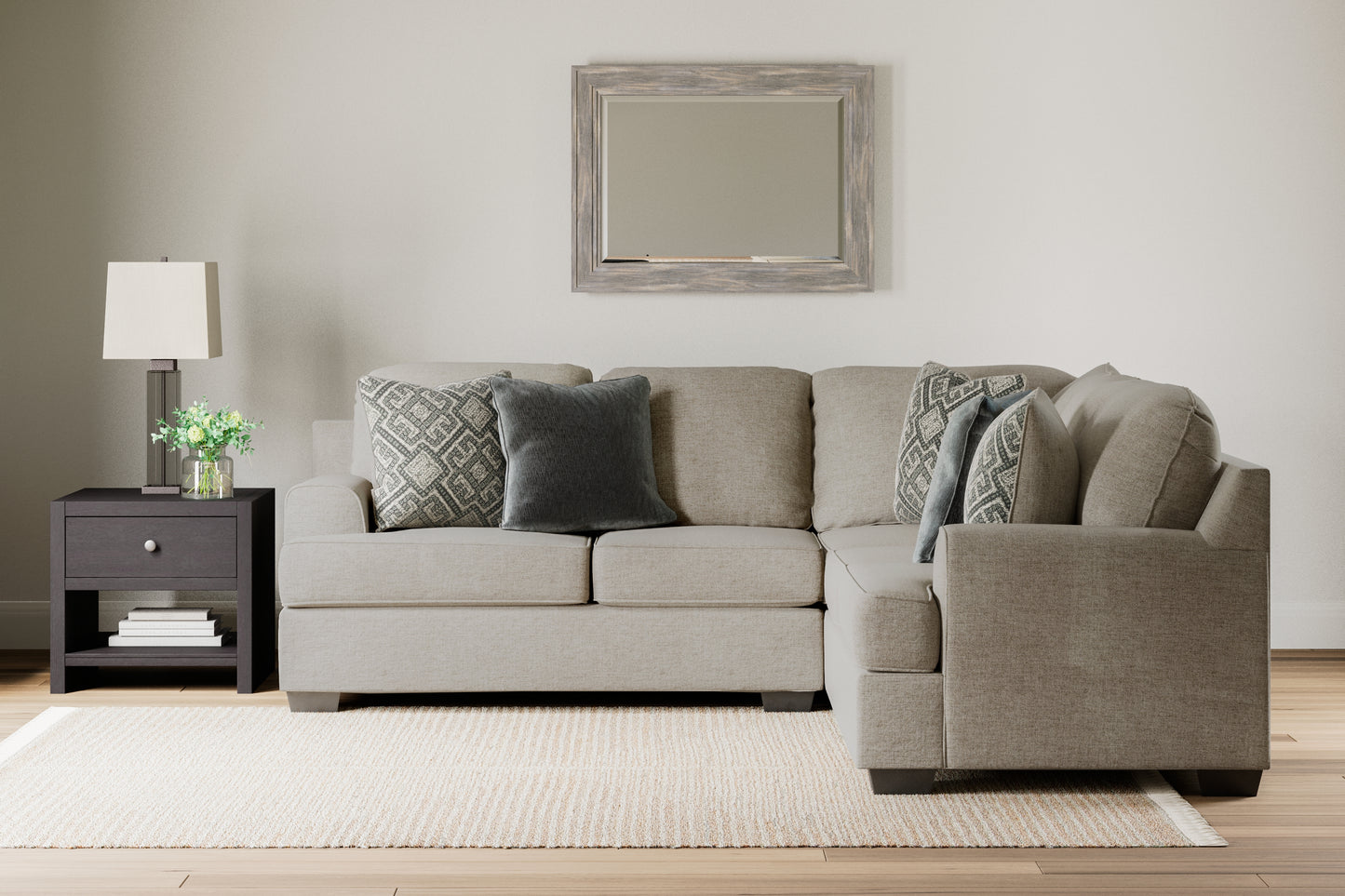 Stuart Furniture Outlet - Ashley Furniture - Bovarian Sectional - RAF 2-Piece Sectional / Stone - 56103S1