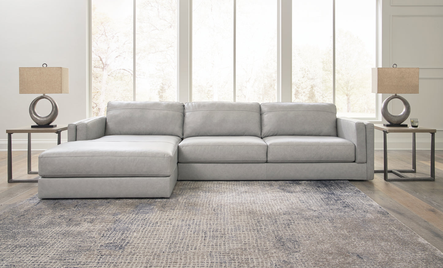 Stuart Furniture Outlet - Ashley Furniture - Amiata Sectional - RAF 2-Piece Sectional with Chaise / Glacier - 57404S1