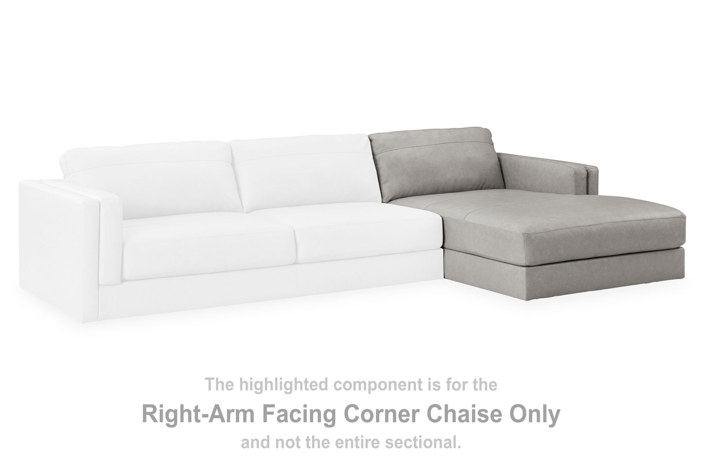 Stuart Furniture Outlet - Ashley Furniture - Amiata Sectional - RAF Corner Chaise / Glacier - 5740417