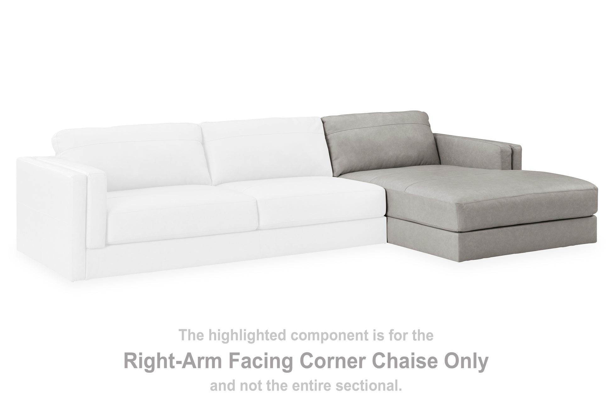 Stuart Furniture Outlet - Ashley Furniture - Amiata Sectional - RAF Corner Chaise / Glacier - 5740417