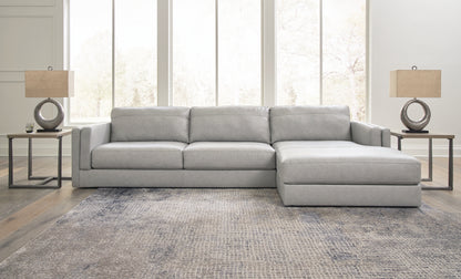 Stuart Furniture Outlet - Ashley Furniture - Amiata Sectional - LAF 2-Piece Sectional with Chaise / Glacier - 57404S2