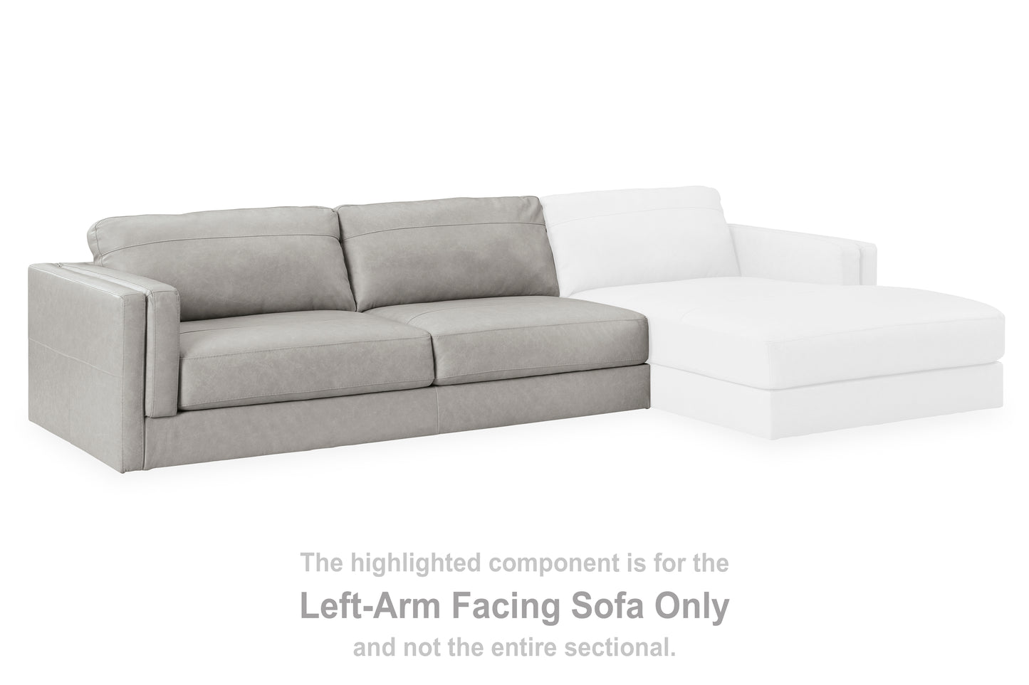 Stuart Furniture Outlet - Ashley Furniture - Amiata Sectional - LAF Sofa / Glacier - 5740466