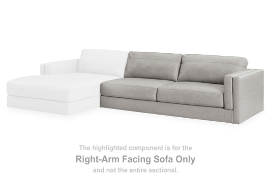 Stuart Furniture Outlet - Ashley Furniture - Amiata Sectional - RAF 2-Piece Sectional with Chaise / Glacier - 57404S1