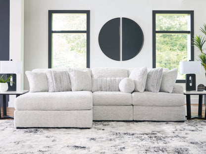 Stuart Furniture Outlet - Ashley Furniture - Cuddle Plush Sectional - 3-Piece Sectional with Chaise / Arctic - PC59106S7