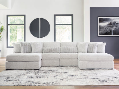 Stuart Furniture Outlet - Ashley Furniture - Cuddle Plush Sectional - 4-Piece Sectional with Chaise / Arctic - PC59106S4