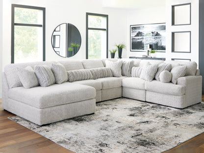 Stuart Furniture Outlet - Ashley Furniture - Cuddle Plush Sectional - 6-Piece Sectional with Chaise / Arctic - PC59106S8
