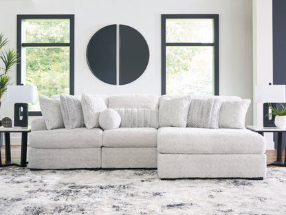 Stuart Furniture Outlet - Ashley Furniture - Cuddle Plush Sectional - RAF 3-Piece Sectional with Chaise / Arctic - PC59106S1