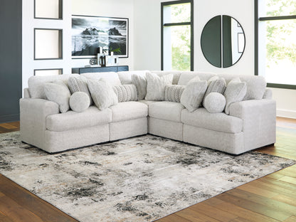 Stuart Furniture Outlet - Ashley Furniture - Cuddle Plush Sectional - RAF 5-Piece Sectional / Arctic - PC59106S2