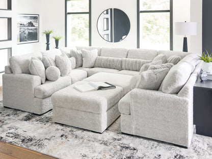 Stuart Furniture Outlet - Ashley Furniture - Cuddle Plush Sectional - RAF 10-Piece Sectional / Arctic - PC59106S10