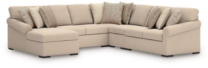 Stuart Furniture Outlet - Ashley Furniture - LadyMae Sectional - RAF 5-Piece Sectional with Chaise / Twill - 59404S8
