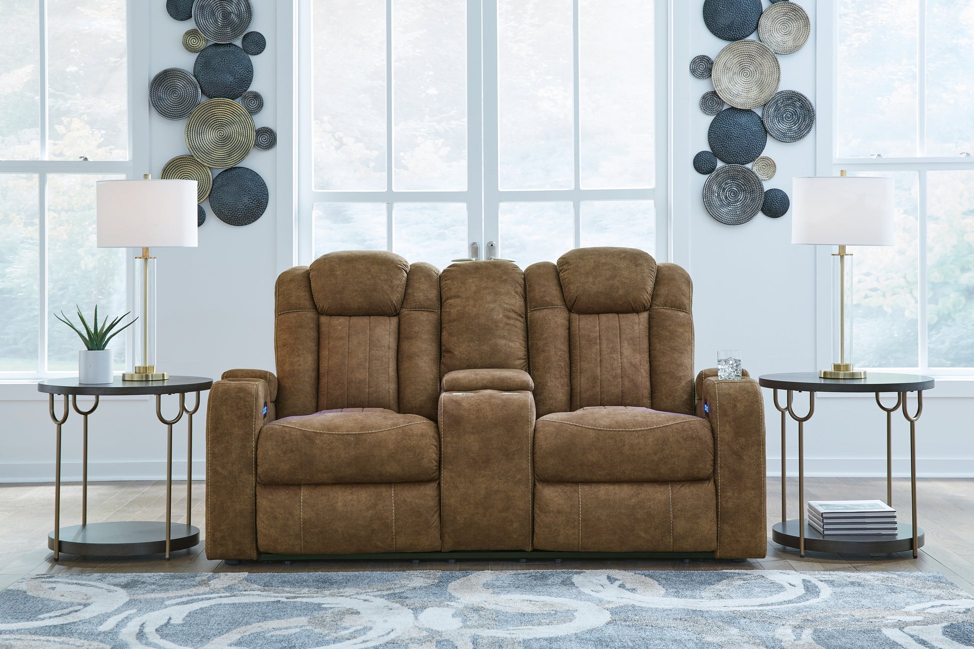 Stuart Furniture Outlet - Ashley Furniture - Wolfridge Living Room - PWR Recliner/ADJ Headrest / Brindle - 6070313