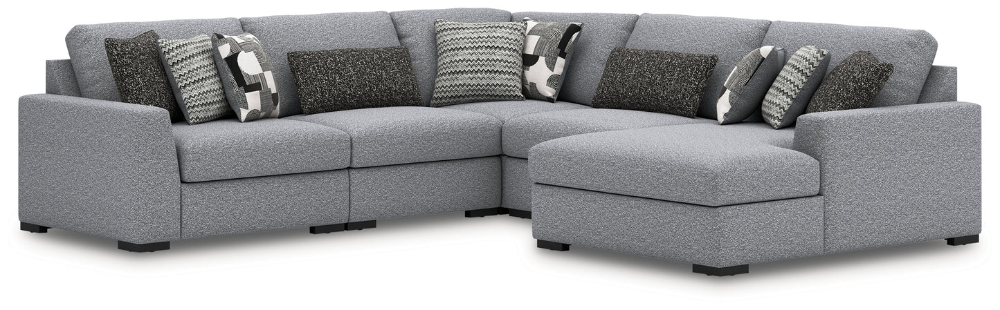 Stuart Furniture Outlet - Ashley Furniture - Bealton Sectional - RAF 5-Piece Sectional with Chaise / Salt and Pepper - 61305S7