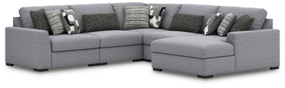 Stuart Furniture Outlet - Ashley Furniture - Bealton Sectional - RAF 5-Piece Sectional with Chaise / Salt and Pepper - 61305S7