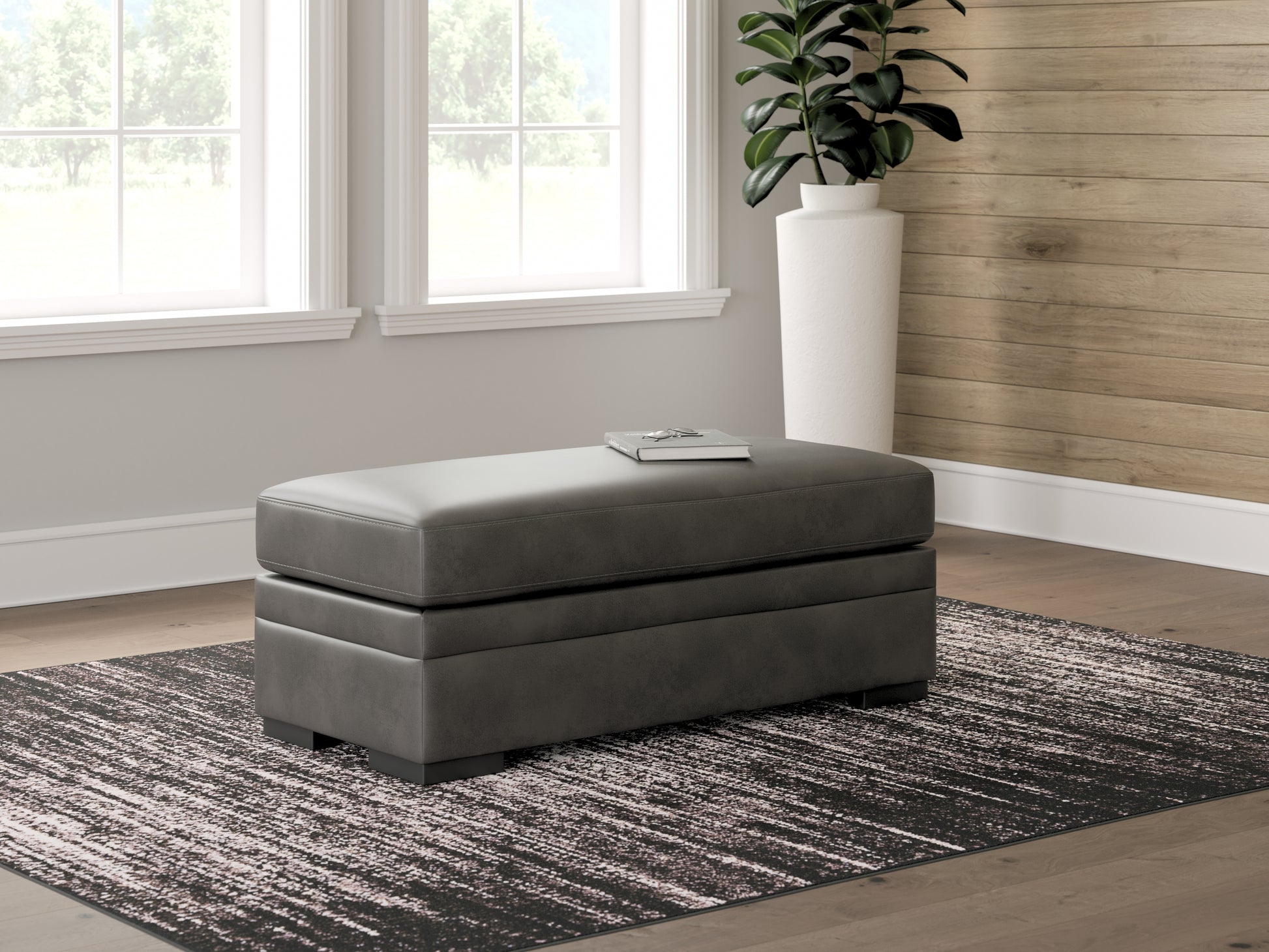 Stuart Furniture Outlet - Ashley Furniture - Lofton-Pike Living Room - Oversized Accent Ottoman / Shadow - PC6161008