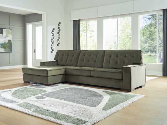 Stuart Furniture Outlet - Ashley Furniture - Caspian-Town Sectional - LAF 2-Piece Sectional with Chaise / Olive - PC61702S2
