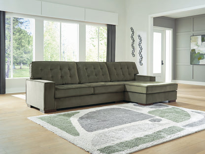 Stuart Furniture Outlet - Ashley Furniture - Caspian-Town Sectional - LAF 2-Piece Sectional with Chaise / Olive - PC61702S2