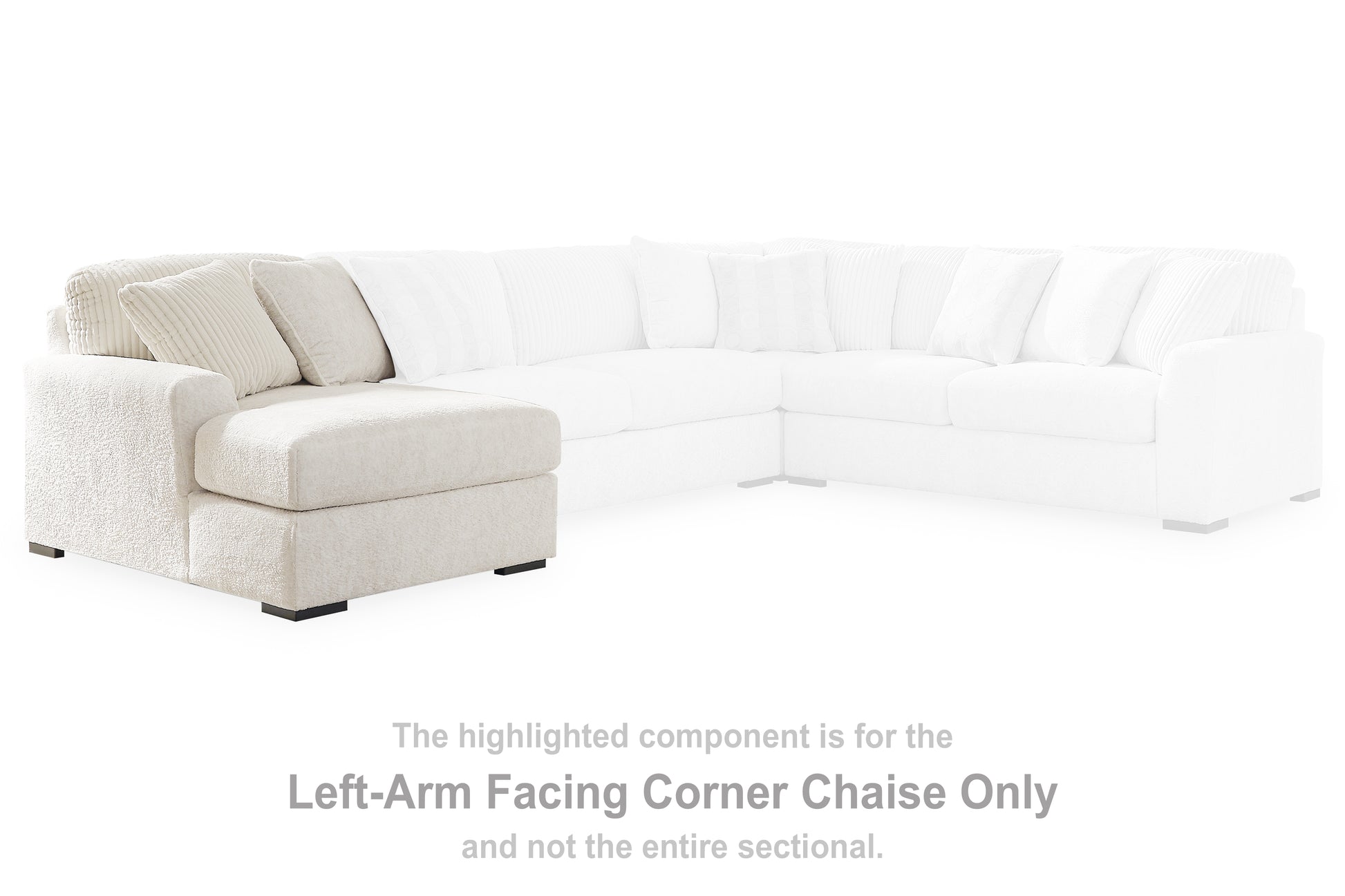 Stuart Furniture Outlet - Ashley Furniture - Chessington Sectional - LAF Corner Chaise / Ivory - 6190416