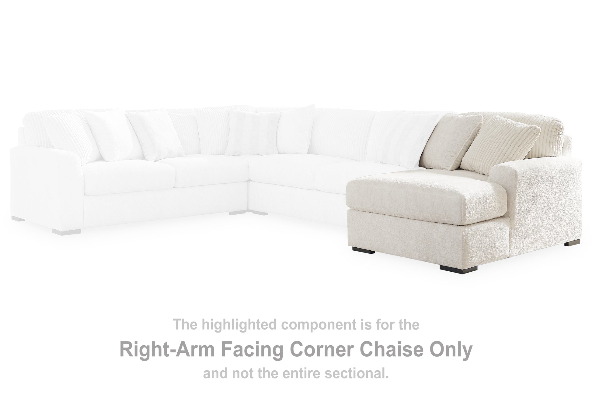 Stuart Furniture Outlet - Ashley Furniture - Chessington Sectional - RAF Corner Chaise / Ivory - 6190417