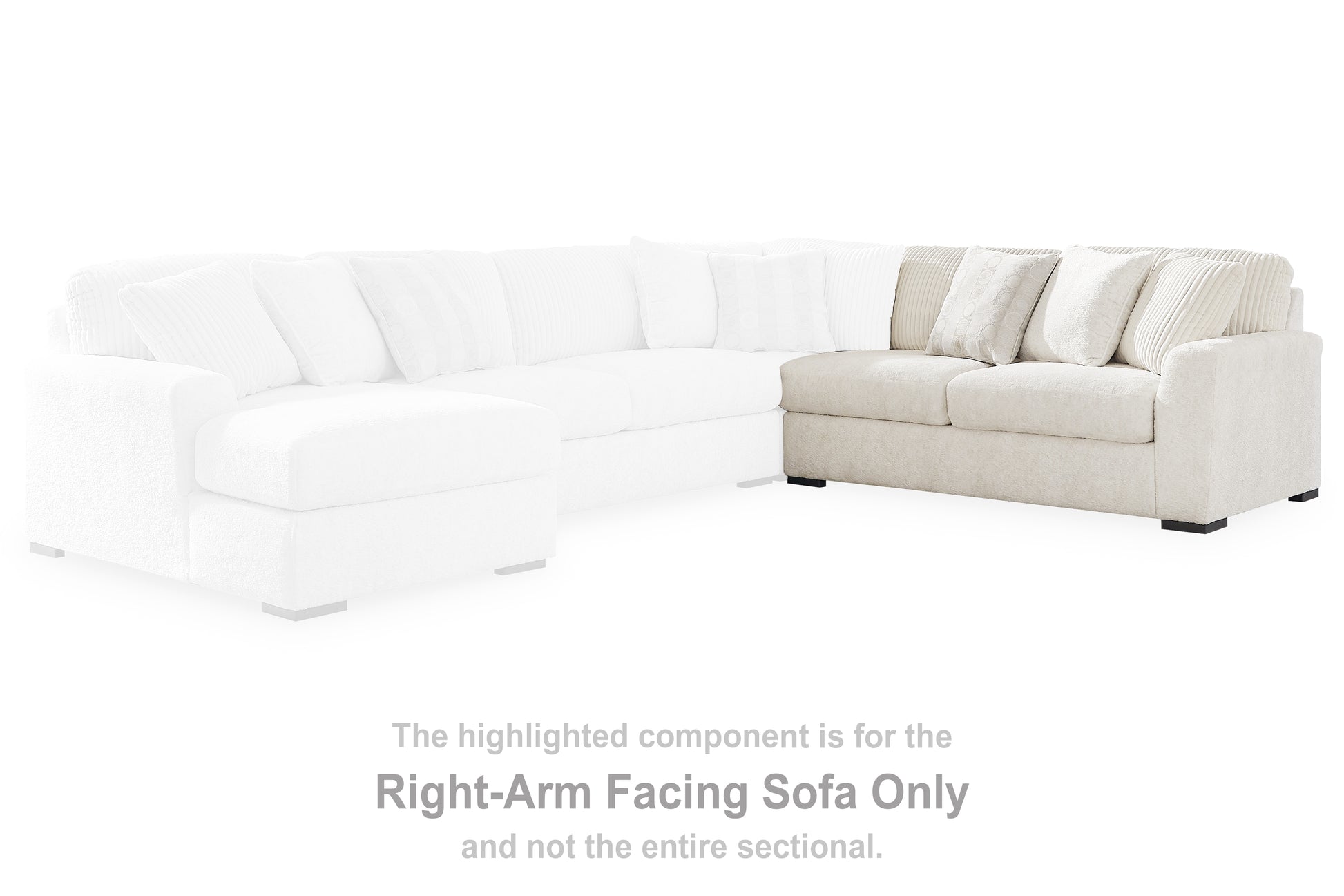 Stuart Furniture Outlet - Ashley Furniture - Chessington Sectional - RAF Sofa / Ivory - 6190467