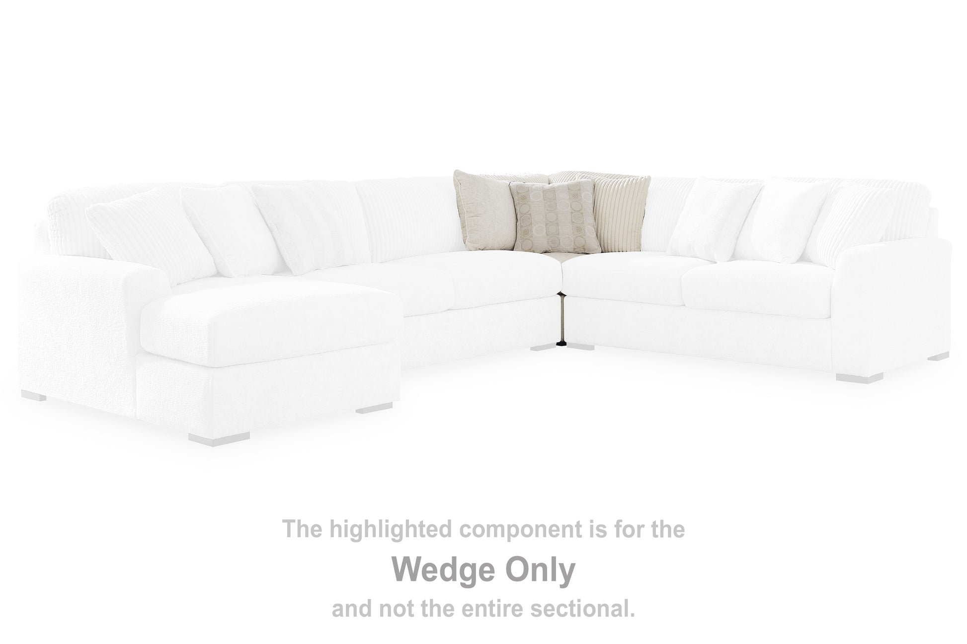 Stuart Furniture Outlet - Ashley Furniture - Chessington Sectional - LAF 3-Piece Sectional / Ivory - 61904S5