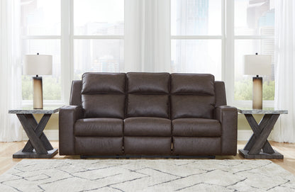Stuart Furniture Outlet - Ashley Furniture - Lavenhorne Living Room - REC Sofa w/Drop Down Table / Umber - 6330689