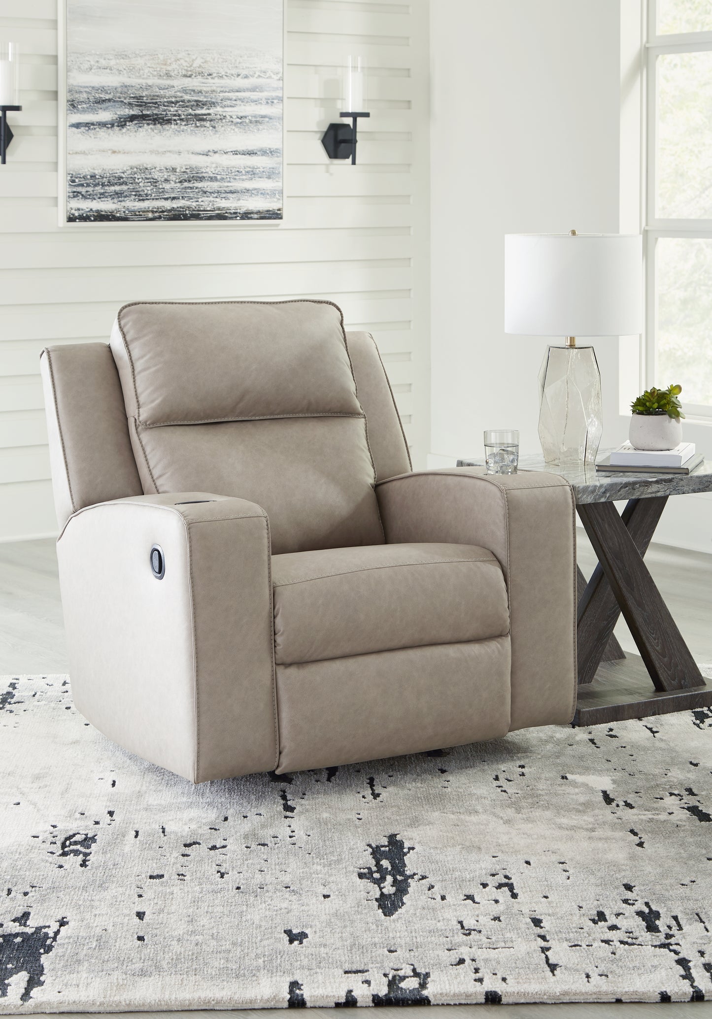 Stuart Furniture Outlet - Ashley Furniture - Lavenhorne Living Room - Rocker Recliner / Pebble - 6330725