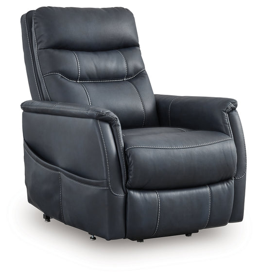Stuart Furniture Outlet - Ashley Furniture - Strawbill Living Room - Power Lift Recliner / Sapphire - 6391012