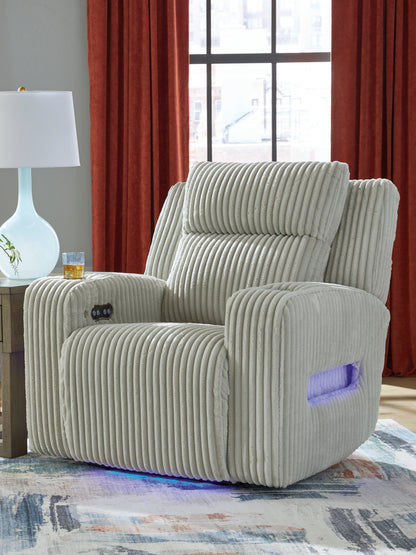 Stuart Furniture Outlet - Ashley Furniture - Forest Lake Living Room - PWR Recliner/ADJ Headrest / Alloy - PC6420313
