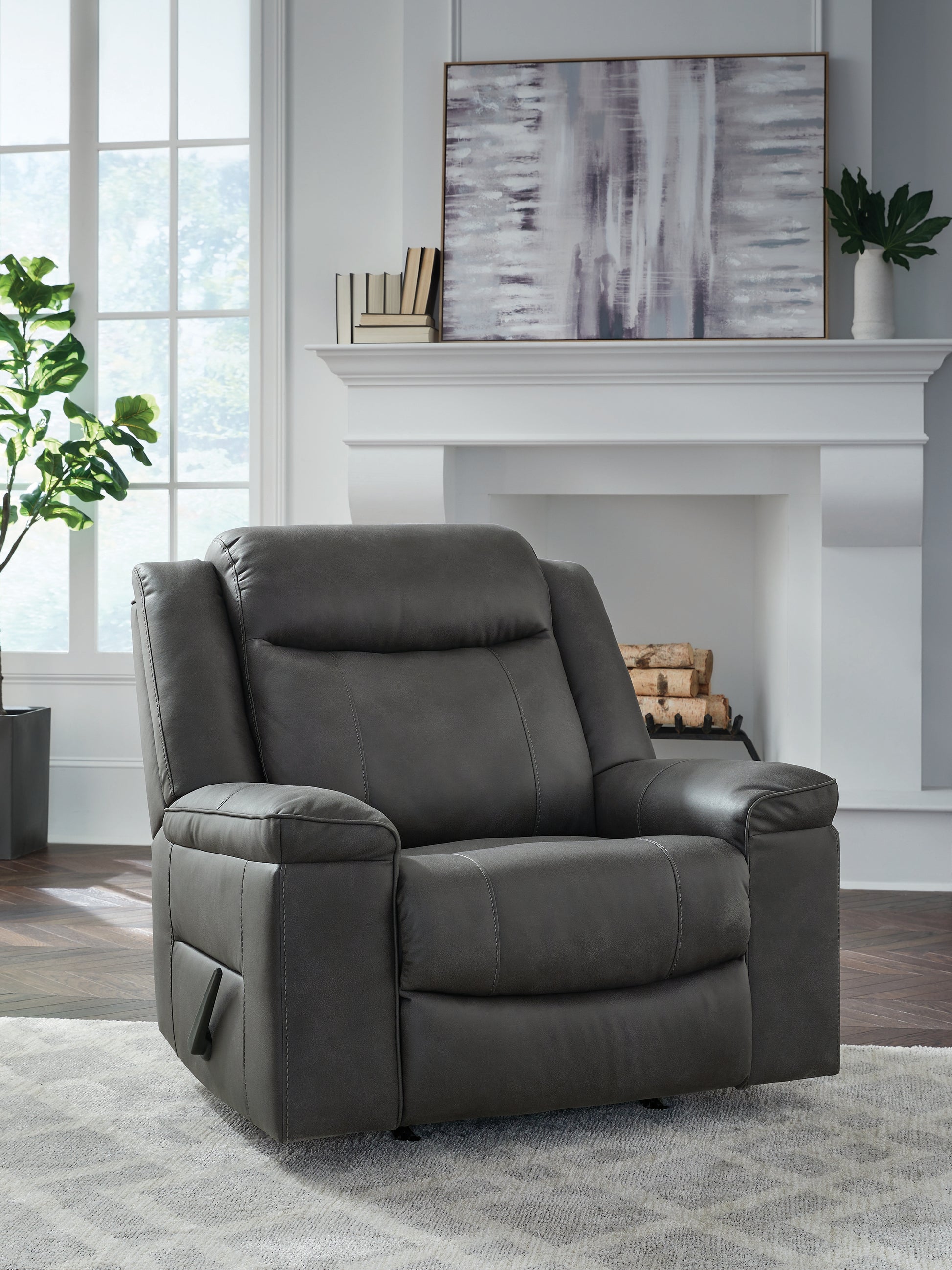 Stuart Furniture Outlet - Ashley Furniture - Status Check Living Room - Rocker Recliner / Shadow - PC6530725