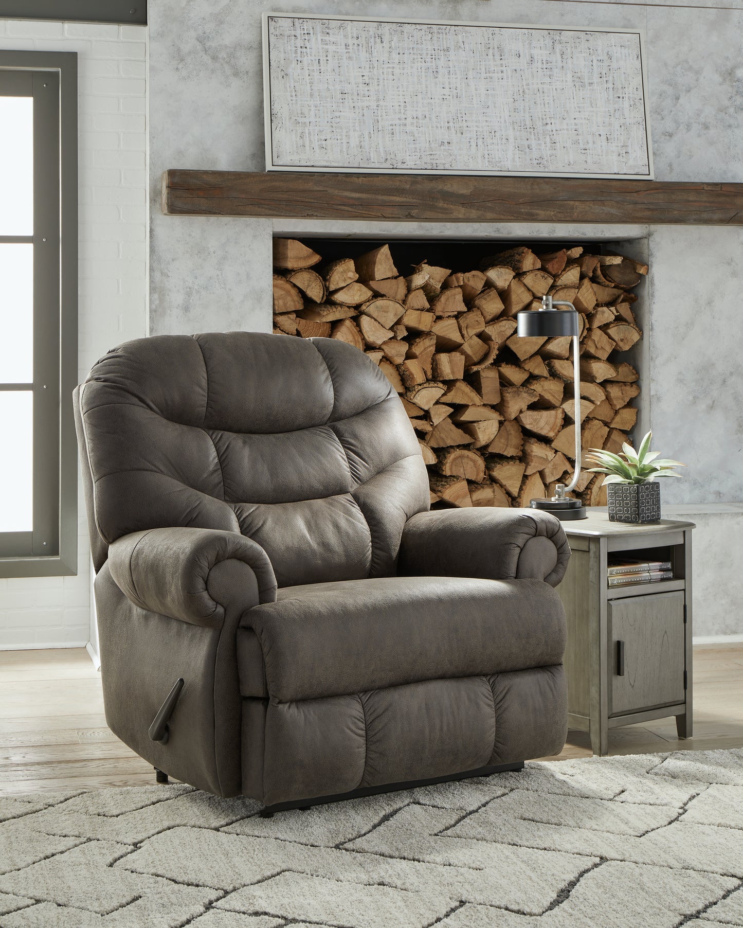 Stuart Furniture Outlet - Ashley Furniture - Camera Time Living Room - Zero Wall Recliner / Gunmetal - 6570729