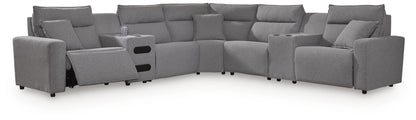 Stuart Furniture Outlet - Ashley Furniture - Modmax II 7-Piece Power Reclining Sectional with Audio Consoles - 7-Piece Power Reclining Sectional with Audio Consoles - 65906S48